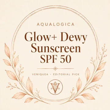 Veniquea editorial tile for Aqualogica Glow+ Dewy Sunscreen