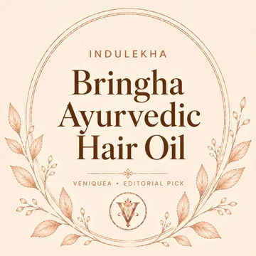 Veniquea editorial tile for Indulekha Bringha Ayurvedic Hair Oil