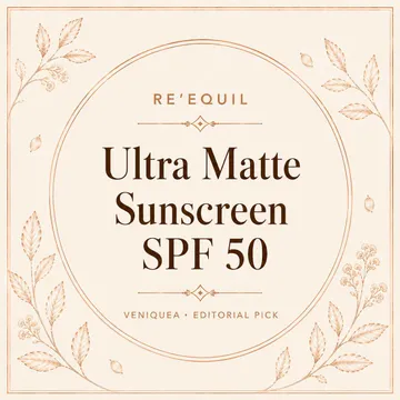 Veniquea editorial tile for Re'equil Ultra Matte Dry Touch Sunscreen