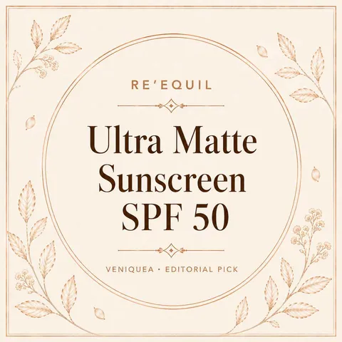 Veniquea editorial tile for Re'equil Ultra Matte Dry Touch Sunscreen